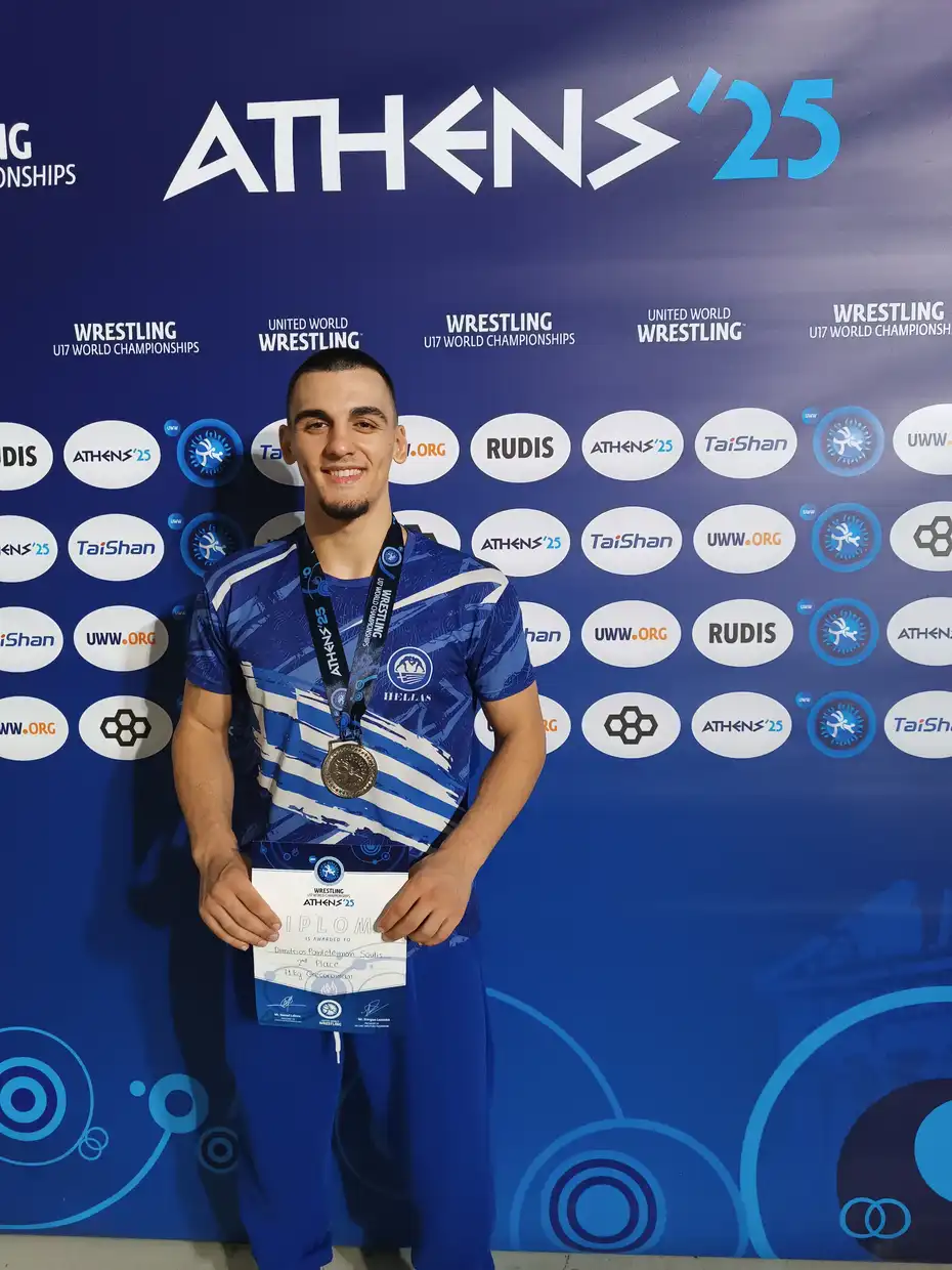 2ος Παγκόσμιος Πρωταθλητής ο Δημήτρης Σουλής του Αρχέλαου Κατερίνης στο Παγκόσμιο Πρωτάθλημα Πάλης 2ος Παγκόσμιος Πρωταθλητής ο Δημήτρης Σουλής του Αρχέλαου Κατερίνης στο Παγκόσμιο Πρωτάθλημα Πάλης