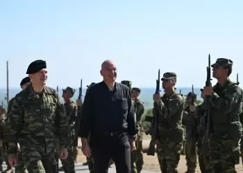 O Yπ. Εθνικής Άμυνας Ν. Δένδιας στο Λιτόχωρο