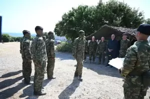 O Yπ. Εθνικής Άμυνας Ν. Δένδιας στο Λιτόχωρο