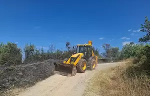 Άμεση παρέμβαση του Δήμου Κατερίνης στην πυρκαγιά κοντά στην Έλαφο