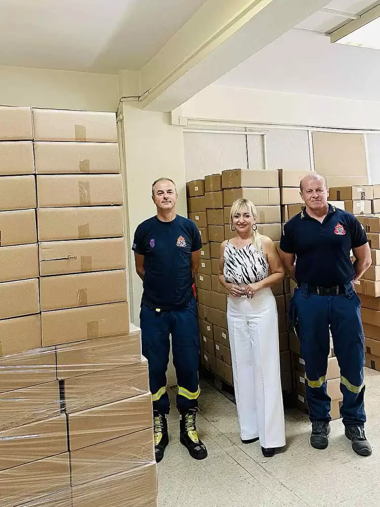 Η Π.Ε. Πιερίας ενισχύει την Πυροσβεστική με κουβέρτες και ξηρά τροφή στο πλαίσιο του «ΒΟΡΕΑΣ 2»