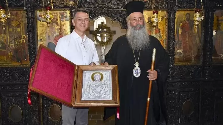 Στην Ιερά Μονή Εισοδίων της  Θεοτόκου Πέτρας  Ολύμπου