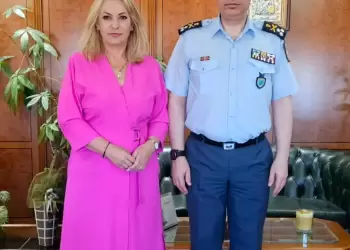 Συνάντηση της Άννας Μάνη – Παπαδημητρίου με τον Αρχηγό της ΕΛ.ΑΣ. για την ενίσχυση της αστυνόμευσης στην Πιερία