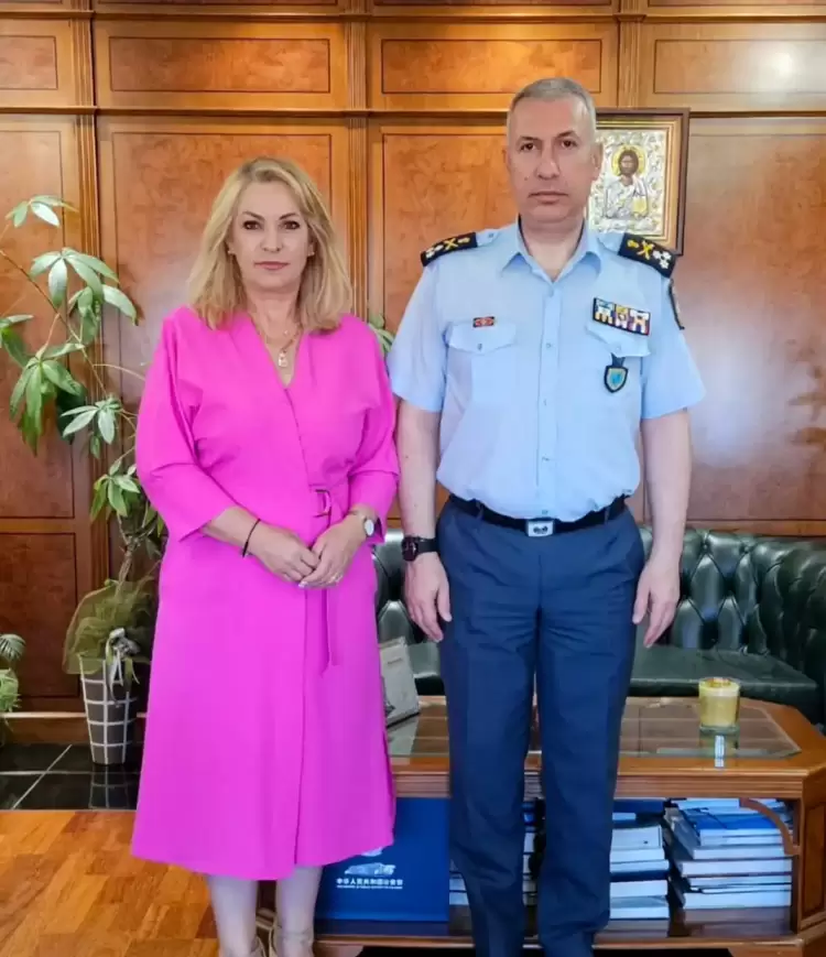 Συνάντηση της Άννας Μάνη – Παπαδημητρίου με τον Αρχηγό της ΕΛ.ΑΣ. για την ενίσχυση της αστυνόμευσης στην Πιερία