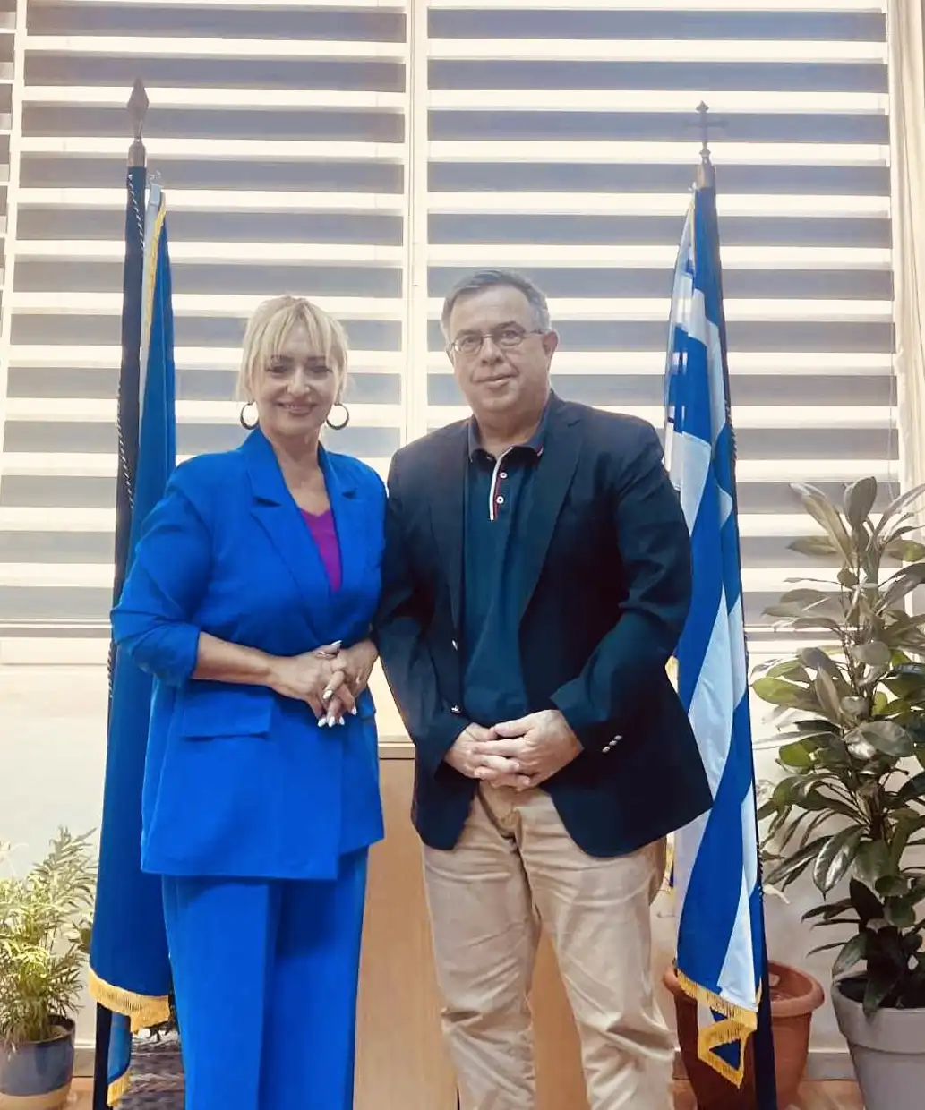 Επίσκεψη της Αντιπεριφερειάρχη Πιερίας στον νέο Γεν.Γραμμ. της Αποκεντρωμένης Διοίκησης Μακεδονίας–Θράκης