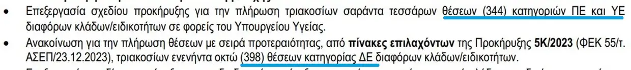 Νοσοκομεία: 742 μόνιμες προσλήψεις για υποψηφίους ΠΕ, ΔΕ και ΥΕ Νοσοκομεία: 742 μόνιμες προσλήψεις για υποψηφίους ΠΕ, ΔΕ και ΥΕ ΠΗΓΗ: <a Href="https://workenter.gr/">workenter.gr</a>