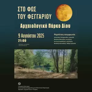 Πανσέληνος με μουσική στο Αρχαιολογικό Πάρκο Δίου: ΕΦ.Α. Πιερίας «Στο Φως του Φεγγαριού»