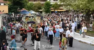 Η περιφορά της εικόνας της Παναγίας στον Κολινδρό Η περιφορά της εικόνας της Παναγίας στον Κολινδρό