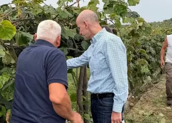 Στο Αιγίνιο και τον Καταχά ο Φ. Μπαραλιάκος για τις ζημιές από το χαλάζι