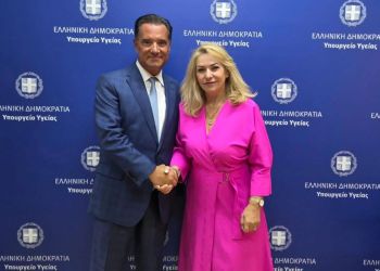 Συνάντηση της Άννας Μάνη με τον υπουργό Υγείας Άδωνι Γεωργιάδη