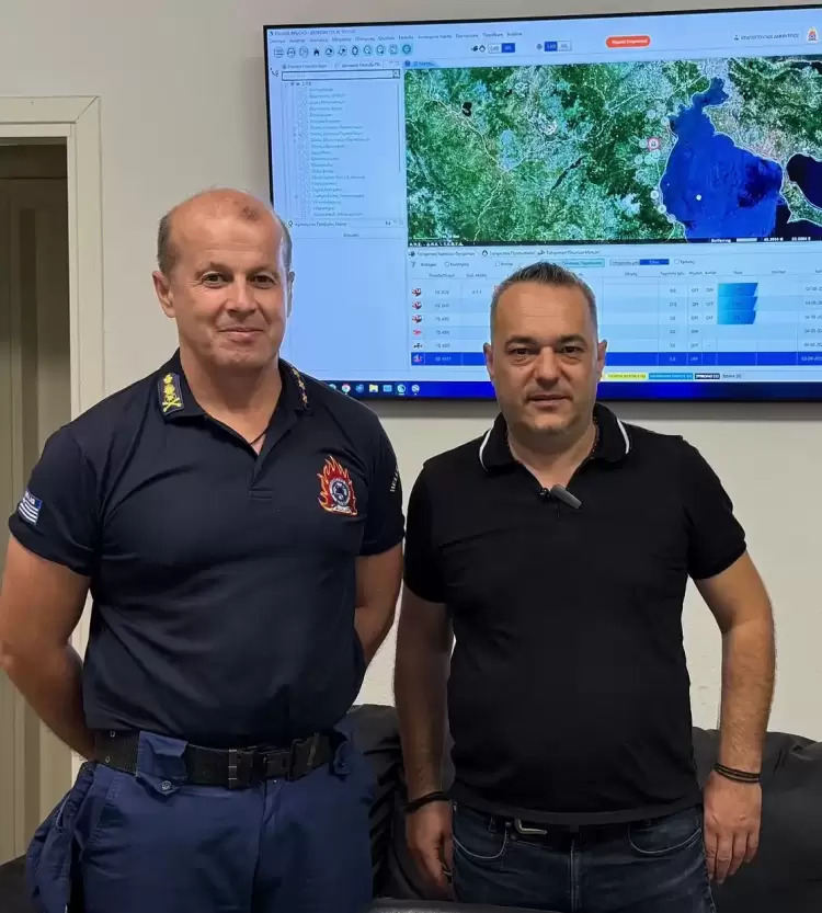 Συνάντηση του νέου Αντιδημάρχου Πολιτικής Προστασίας με τον Διοικητή της Πυροσβεστικής