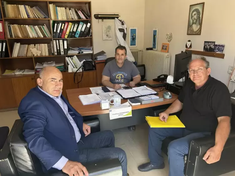 Ενημερωτική Επίσκεψη του Βουλευτή Δελβερούδη Κομνηνού στο Τμήμα Κτηνιατρικής της Π.Ε. Πιερίας για την Ευλογιά των Αιγοπροβάτων