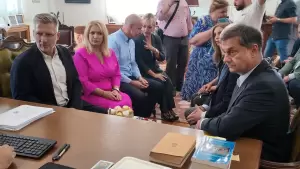 Κατερίνη: Κλιμάκιο Νέας Δημοκρατίας – Ο Άκης Σκέρτσος, Χάρης Θεοχάρης, Γιάννης Ανδριανός στην Πιερία