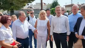 Κατερίνη: Κλιμάκιο Νέας Δημοκρατίας – Ο Άκης Σκέρτσος, Χάρης Θεοχάρης, Γιάννης Ανδριανός στην Πιερία