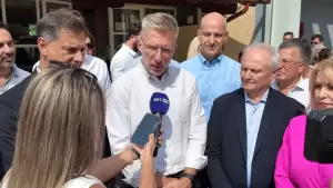 Κατερίνη: Κλιμάκιο Νέας Δημοκρατίας – Ο Άκης Σκέρτσος, Χάρης Θεοχάρης, Γιάννης Ανδριανός στην Πιερία