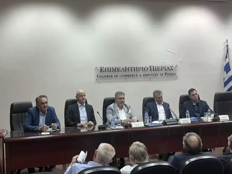 Συνάντηση Πίτσια – Βρούτση στο Επιμελητήριο Πιερίας για αθλητισμό & επιχειρήσεις