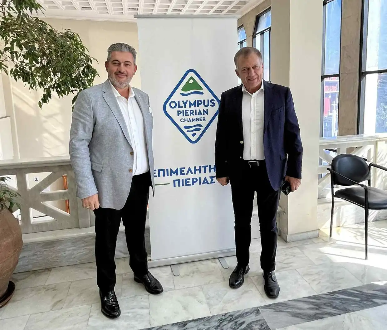 Συνάντηση Πίτσια – Βρούτση στο Επιμελητήριο Πιερίας για αθλητισμό & επιχειρήσεις