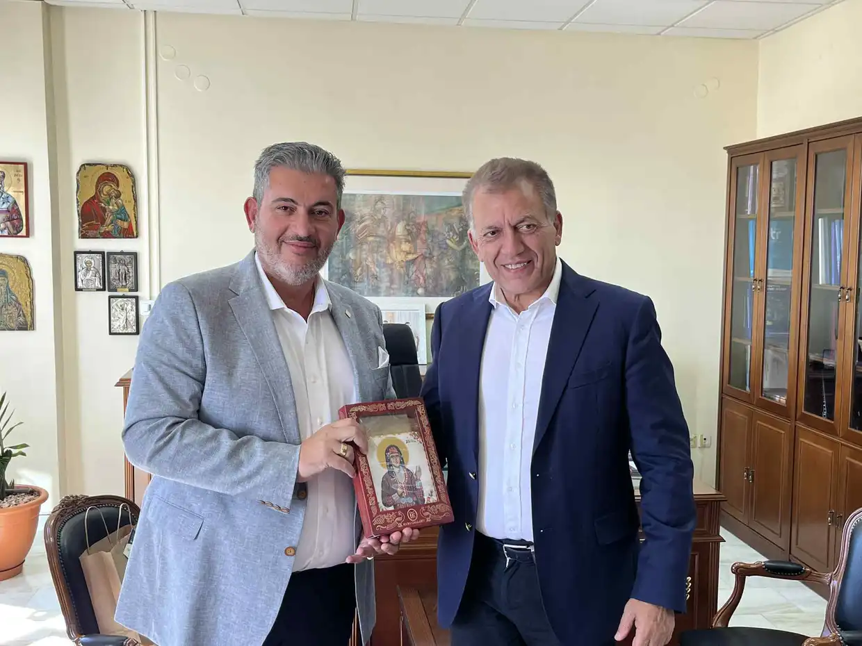 Συνάντηση Πίτσια – Βρούτση στο Επιμελητήριο Πιερίας για αθλητισμό & επιχειρήσεις