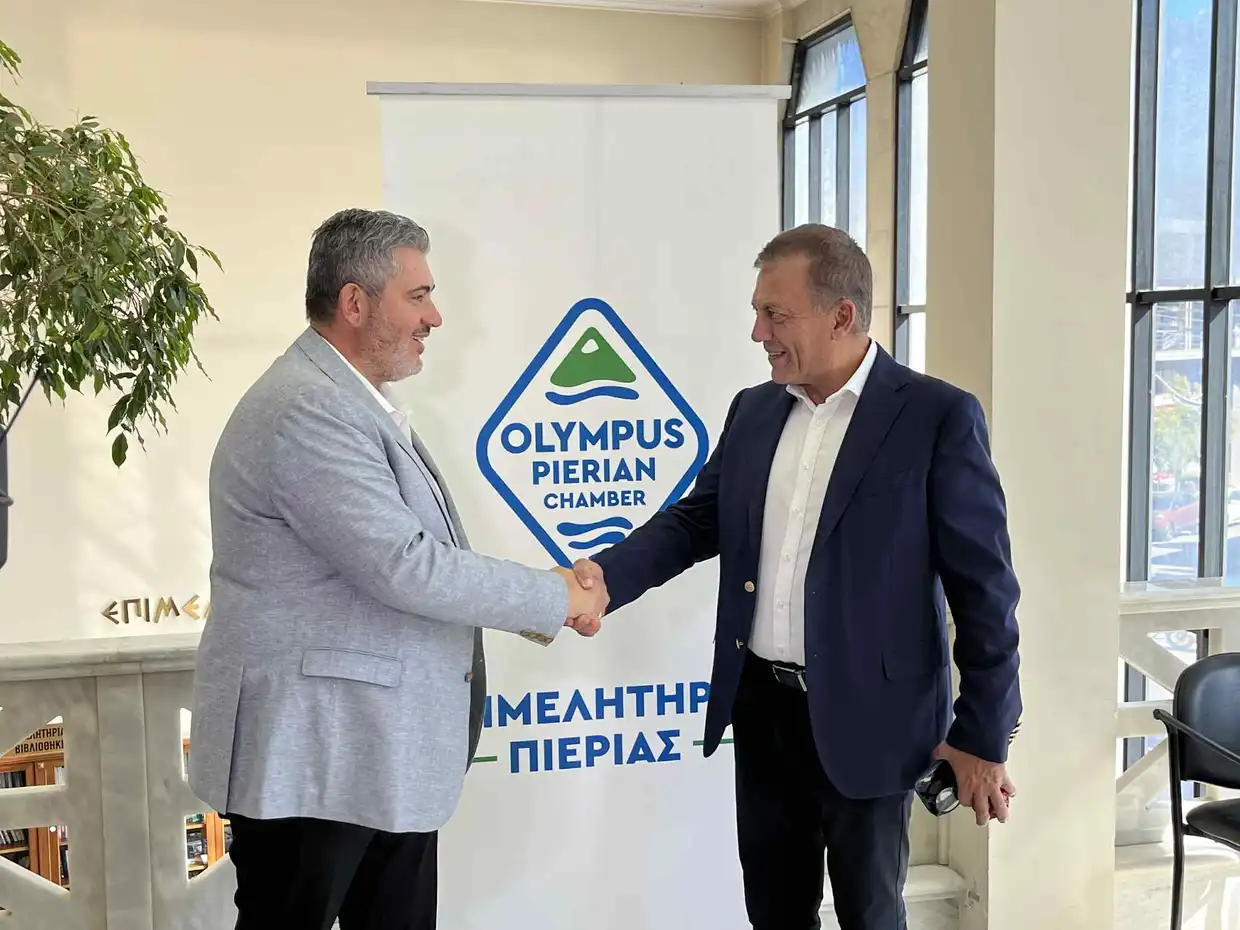 Συνάντηση Πίτσια – Βρούτση στο Επιμελητήριο Πιερίας για αθλητισμό & επιχειρήσεις