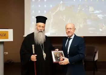 Ο Μητροπολίτης Κίτρους κ. Γεώργιος στην πρώτη συνάντηση των Συλλόγων  Νοσηλευτών Μακεδονίας, Θράκης και Θεσσαλίας