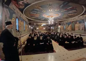 Ο Μητροπολίτης Μεσσηνίας στην Ιερατική Σύναξη της Ι. Μ. Κίτρους