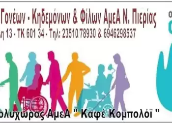 Σύλλογος ΑμεΑ Πιερίας: Γενική Συνέλευση για Απολογισμό και Εκλογές