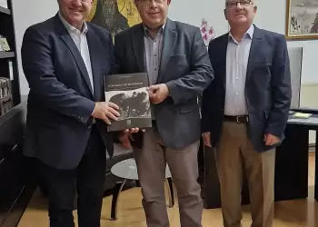 Συνάντηση Δημητρίου Γαλαμάτη με τον Δήμαρχο Δίου Ολύμπου Βαγγέλη Γερολιόλιο