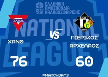 ΧΑΝΘ – ΣΦΚ Πιερικός Αρχέλαος 76 60: “Πλήρωσε” την αστοχία του