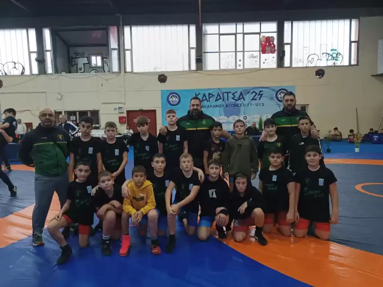Αρχέλαος Κατερίνης: 4 χρυσά και 1 αργυρό στο Πανελλήνιο Πάλης U11–u13