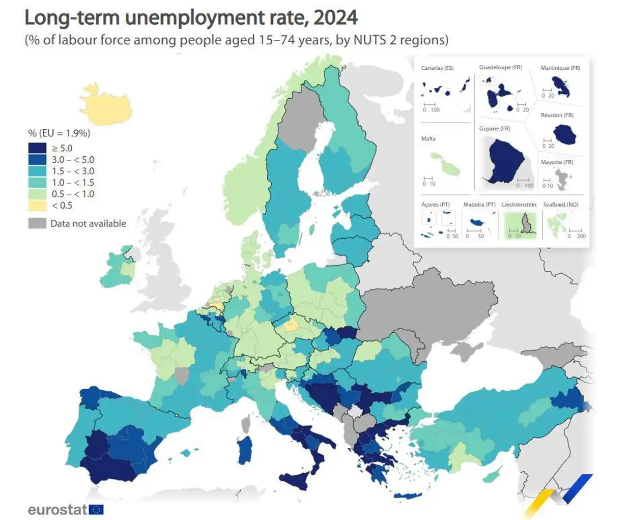 Περιφέρειες με το υψηλότερο ποσοστό ανεργίας – Κεντρική Μακεδονία πρώτη με 7,7% (πίνακας)