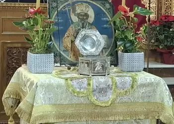 Προσκύνηση ιερού λειψάνου Αγίου Αχιλλείου και ομιλία για την Α΄ Οικουμενική Σύνοδο στην Κατερίνη