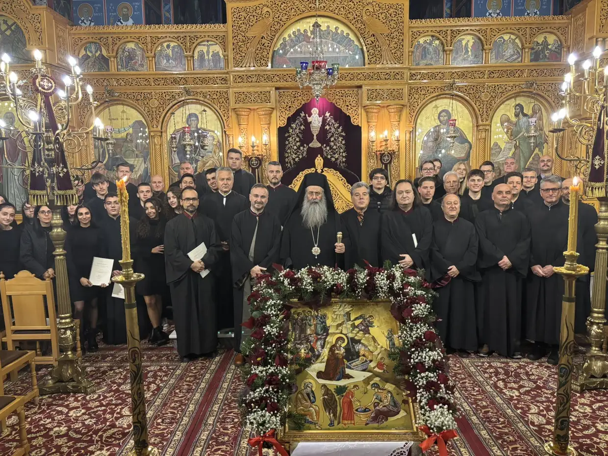 Η Ακολουθία της Τριθέκτης για την Εορτή των Χριστουγέννων στην Ιερά Μητρόπολη Κίτρους, ως επίλογος των «Αικατερινείων 2025»