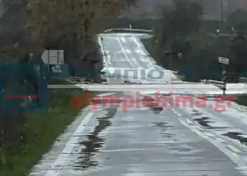Κατερίνη: Κλειστός ο δρόμος προς Καρίτσα λόγω υψηλής στάθμης υδάτων (εικόνες)